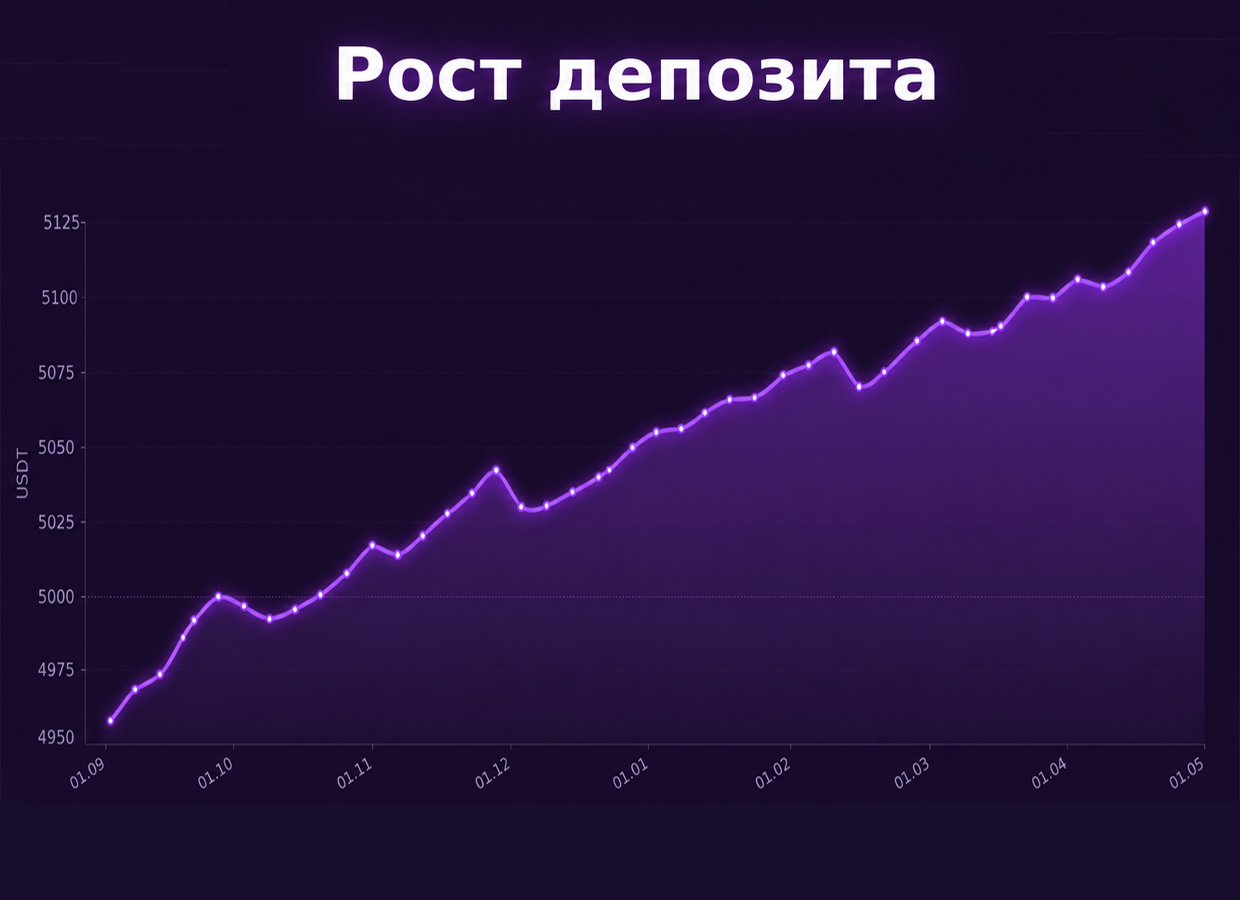 График роста депозита из бота Traders Diaries